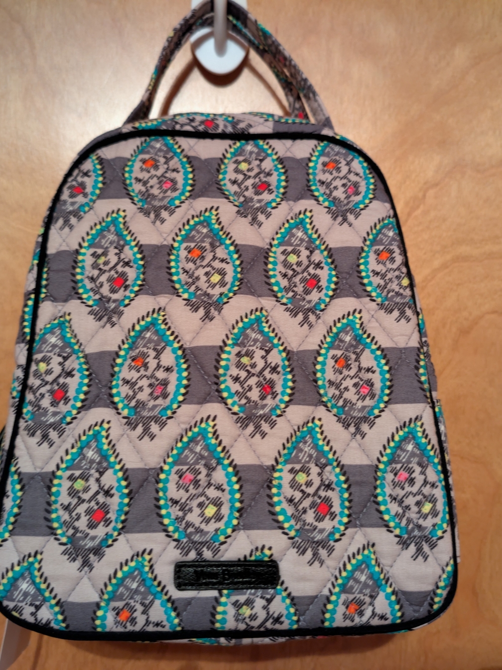 Vera Bradley Quilted Paisley Stripes Lunch Bag NWT